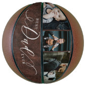 Foto van de beste vader op dag van lederen vaders  basketbal (Verticaal)