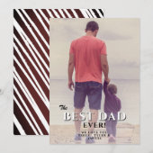 Foto van de beste vader op vaders dag feestdagenkaart (Voorkant / Achterkant)