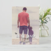 Foto van de beste vader op vaders dag feestdagenkaart (Staand voorkant)