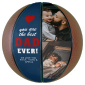 Foto van de beste vader van de rode hartvader op d basketbal (Verticaal)