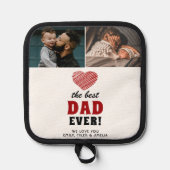 Foto van de beste vader van de rode hartvader op d pannenlap (Voorkant)