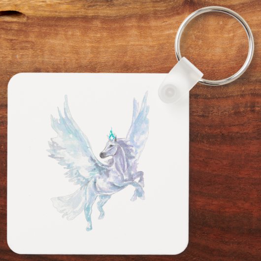 foto van de beste zus van het witte eenhoorn ooit sleutelhanger (Achterkant)