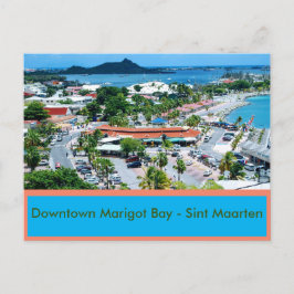 Foto van de binnenstad Marigot Bay Sint Maarten Br Briefkaart