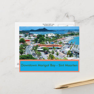 Foto van de binnenstad Marigot Bay Sint Maarten Br Briefkaart