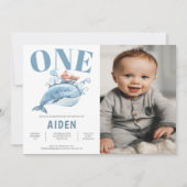 Foto van de Birthday Kind Blue Whale Kaart (Voorkant)