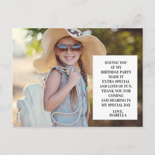 Foto van de Birthday Party: Dank je wel Briefkaart (Voorkant)