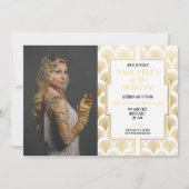 Foto van de Birthday Party Gatsby Gold Art Deco ui Kaart (Voorkant)
