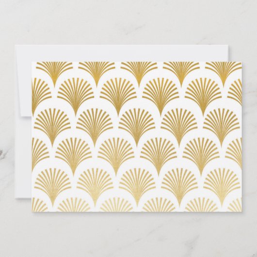 Foto van de Birthday Party Gatsby Gold Art Deco ui Kaart (Achterkant)