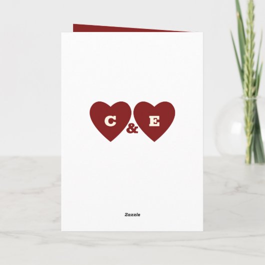 Foto van de bogundy bij Husband ruby 40-jarig best Kaart (Achterkant)