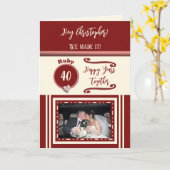 Foto van de bogundy bij Husband ruby 40-jarig best Kaart (Gele Bloem)