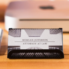 Foto van de bouwfoto van de procureur-advocaat visitekaartje