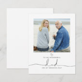 Foto van de Bride Wedding Morning Message (Voorkant / Achterkant)