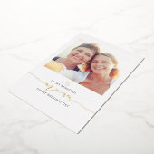 Foto van de Bride Wedding Morning Message Folie Uitnodiging (Gedraaid)