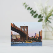 Foto van de Brooklyn Bridge in NYC Briefkaart (Staand voorkant)