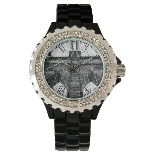 Foto van de Brooklyn Bridge in NYC Horloge (Voorkant)