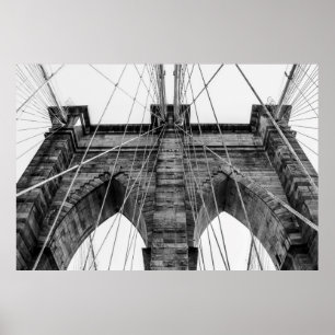 Foto van de Brooklyn Bridge in NYC Poster