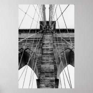 Foto van de Brooklyn Bridge in NYC Poster