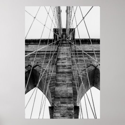 Foto van de Brooklyn Bridge in NYC Poster (Voorkant)