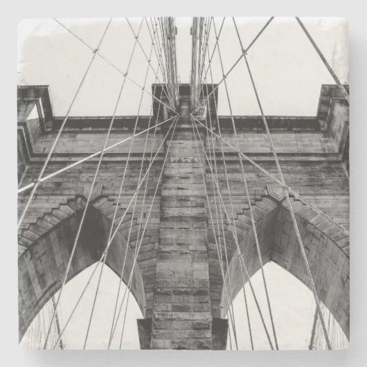 Foto van de Brooklyn Bridge in NYC Stenen Onderzetter (Voorkant)