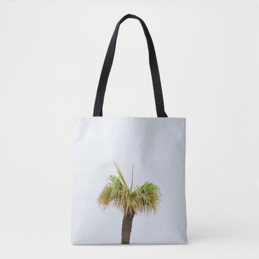 Foto van de bruine en groene palmboom tote bag (Voorkant)