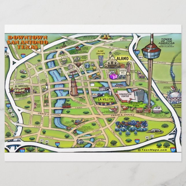 Foto van de Cartoon van San Antonio (Voorkant)