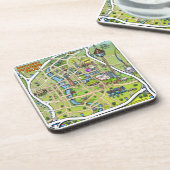 Foto van de Cartoon van San Antonio Bier Onderzetter (Linkerzijde)