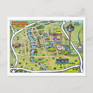 Foto van de Cartoon van San Antonio Briefkaart