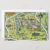 Foto van de Cartoon van San Antonio Briefpapier (Voorkant / Achterkant)