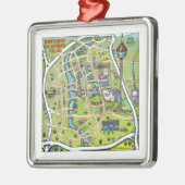 Foto van de Cartoon van San Antonio Metalen Ornament (Links)