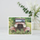 Foto van de  Classic Car Rust Bucket Briefkaart (Staand voorkant)