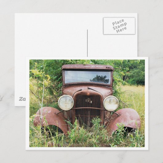 Foto van de  Classic Car Rust Bucket Briefkaart (Voorkant / Achterkant)