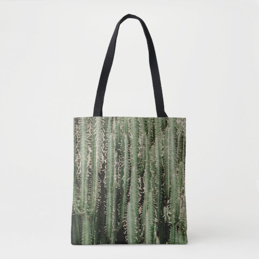 Foto van de close-up plant Green Cactus Tote Bag (Voorkant)