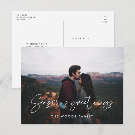 Foto van de conservatieve minimalistische Seizoens Briefkaart (Voorkant / Achterkant)