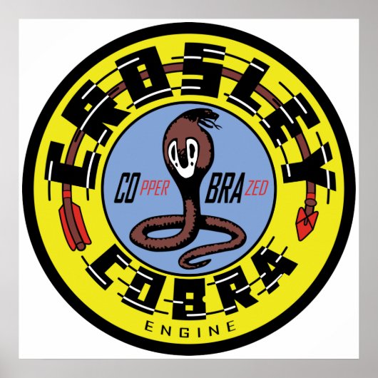 Foto van de Crosley Cobra Engine bord Poster (Voorkant)