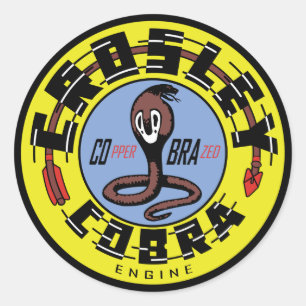Foto van de Crosley Cobra Engine bord Ronde Sticker