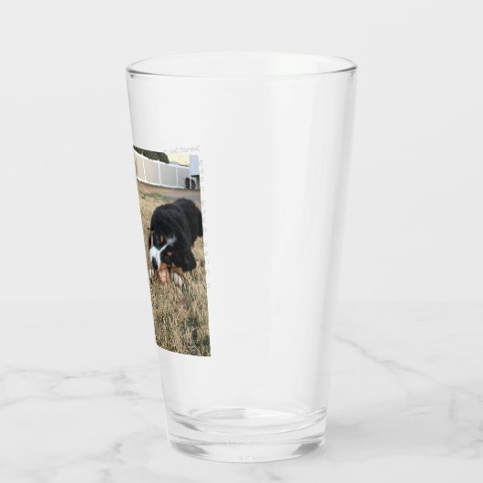Foto van de Dog Black en White Glas (Links)