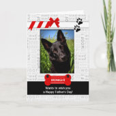 Foto van de Dog Fun Vaderdag Red Pet Kaart (Voorkant)