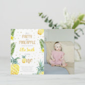 Foto van de eerste ananas van Birthday Kaart (Staand voorkant)