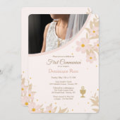 Foto van de eerste communiqué kaart (Voorkant / Achterkant)