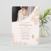 Foto van de eerste communiqué kaart (Staand voorkant)