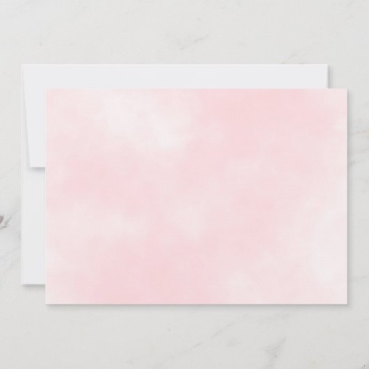 Foto van de eerste Heilige Communie Roze Greenery Bedankkaart (Achterkant)