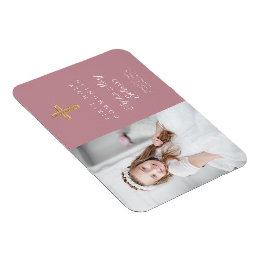 Foto van de eerste Heilige Communie van het roze m Magneet (Rechterzijde)