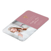 Foto van de eerste Heilige Communie van het roze m Magneet (Linkerzijde)