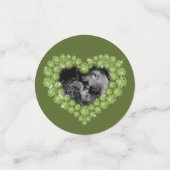 Foto van de eerste huwelijksdag in de peridot confetti (Kleine voorkant)