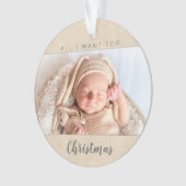 Foto van de eerste kerstfamilie voor baby's ornament (voorkant)