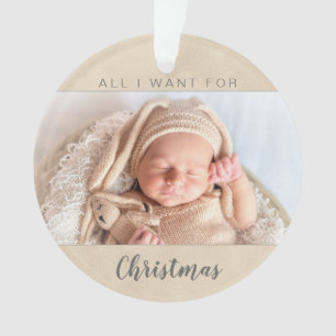 Foto van de eerste kerstfamilie voor baby's ornament
