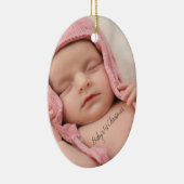 Foto van de eerste kerstkeramische sieraad van Bab Keramisch Ornament (Rechts)