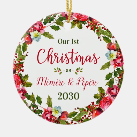 Foto van de eerste kerstman: Mémère Pépère Keramisch Ornament (Voorkant)