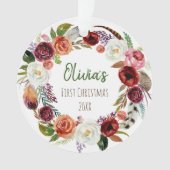 Foto van de eerste Kerstmis van de moderne tijd vo Ornament (voorkant)