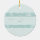 Foto van de eerste kerstversiering van de baby keramisch ornament (Achterkant)